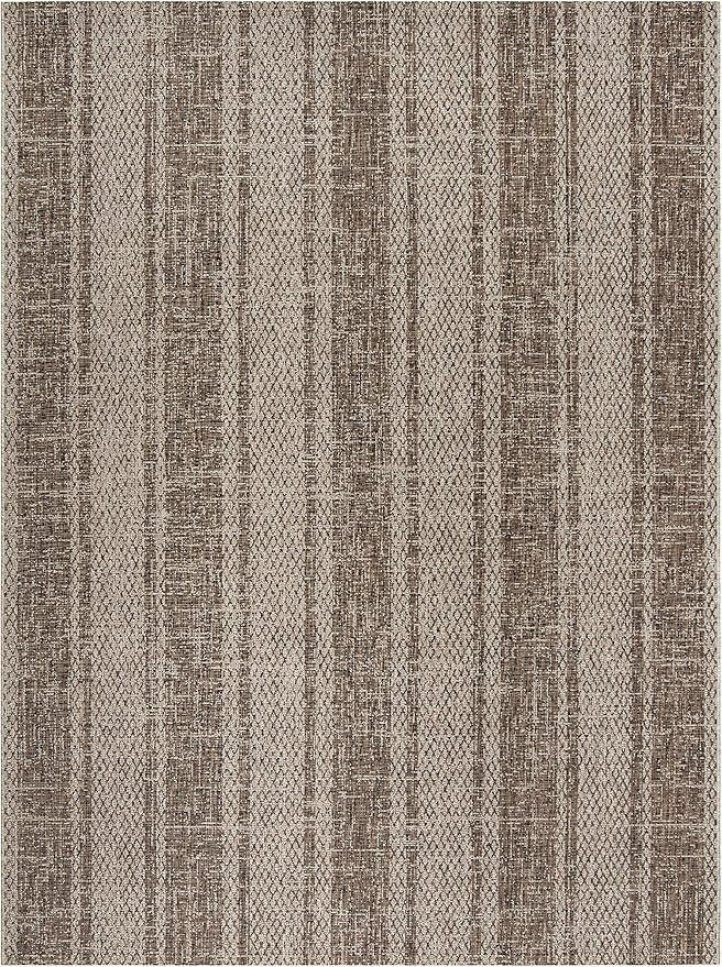 SAFAVIEH Courtyard Collection 8' x 11' Beige/Brown CY8736 Indoor/ Outdoor Waterproof Easy-Cleanin... | Amazon (US)