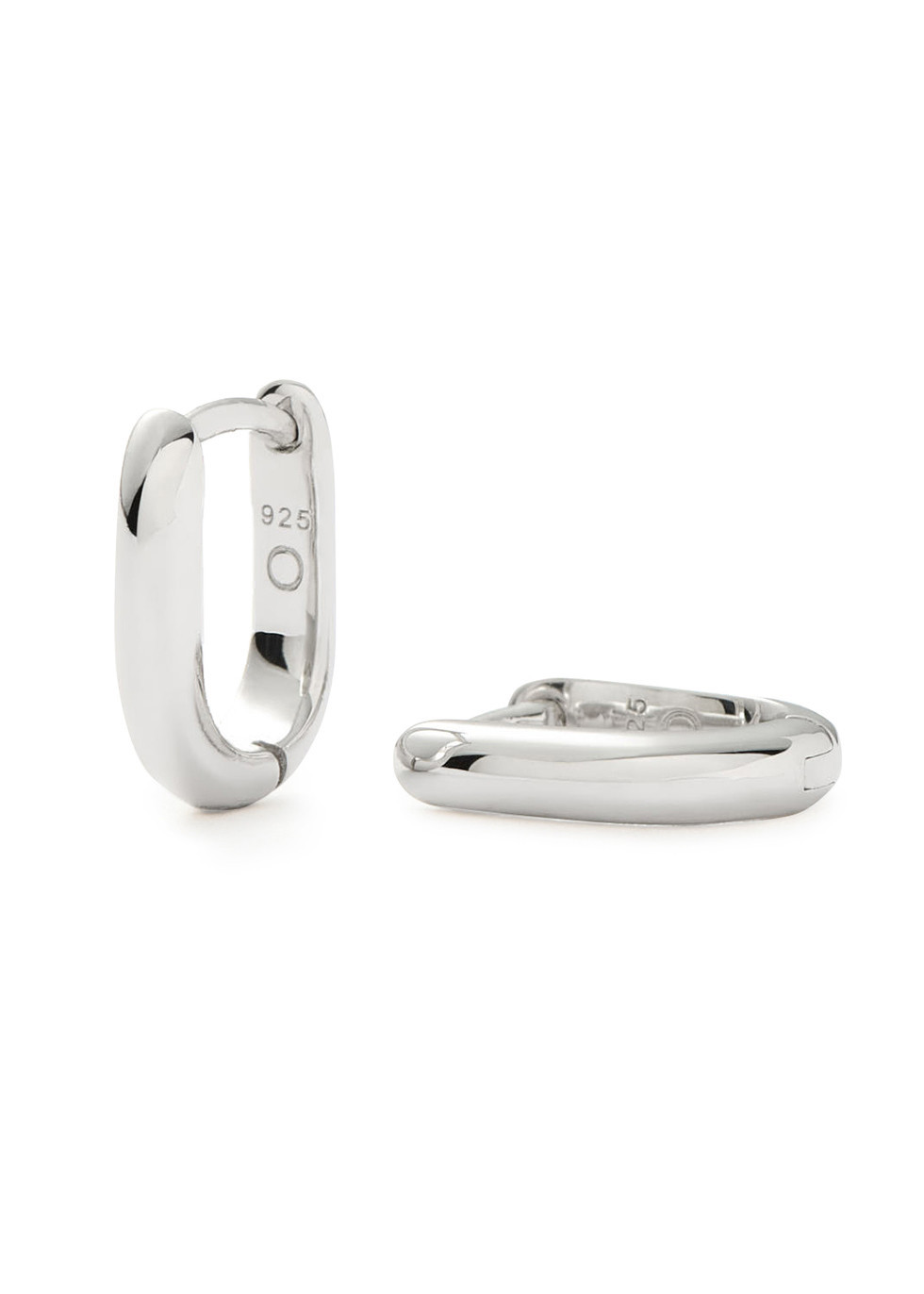 Classic Ovate sterling silver hoop earrings | Harvey Nichols