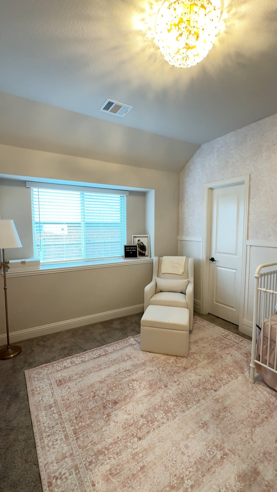 my favorite room in the house 🏹🎀☁️🩰 just waiting on you now baby girl! 🔗’d everything to shop #nurseryreveal #girlnursery #babygirl #nurserydecor #nursery #girlmom #pregnancyjourney #nesting #thirdtrimester 

#LTKBaby #LTKBump