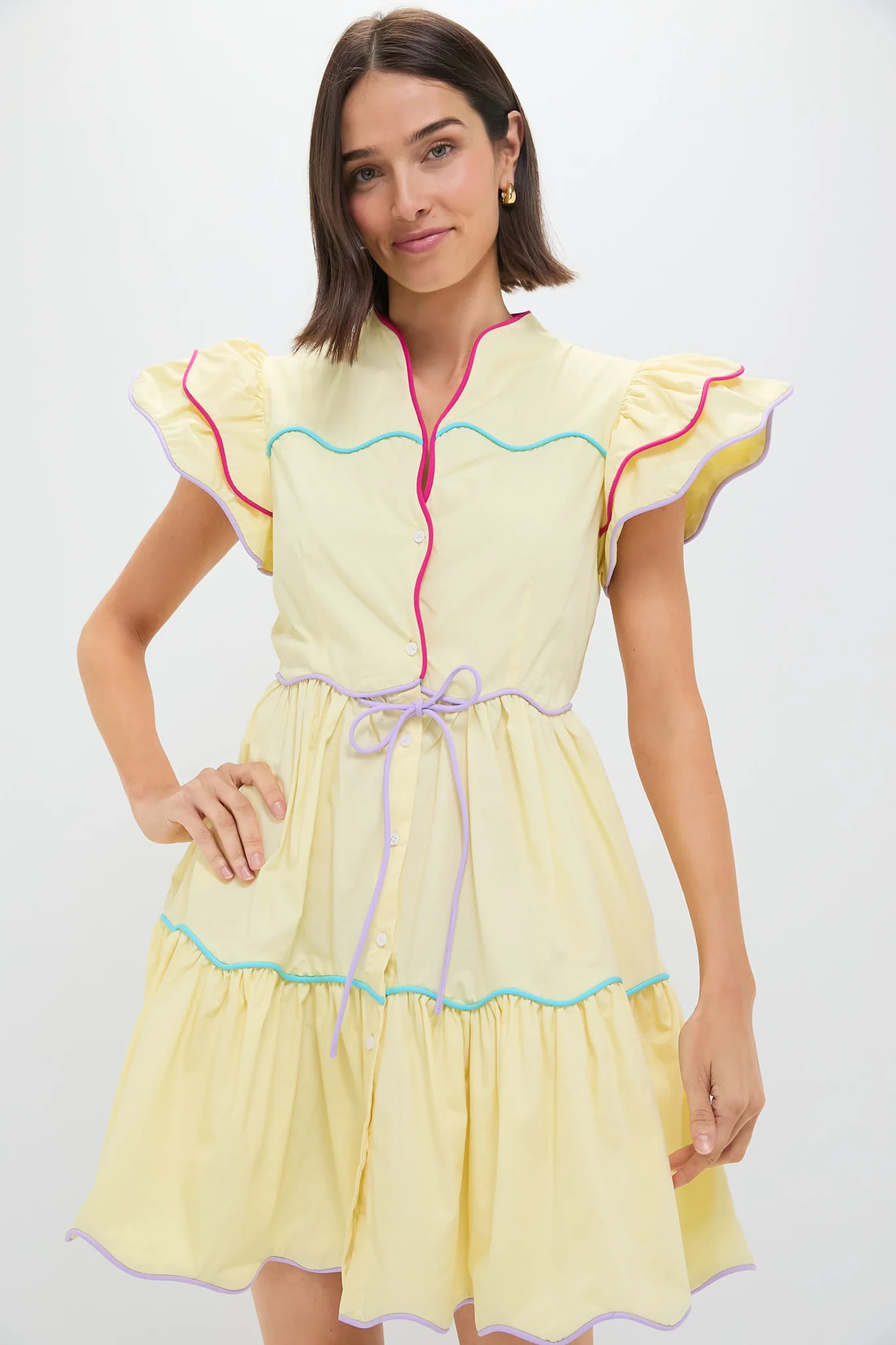 Yellow Baba Voyager Short Dress | Tuckernuck (US)