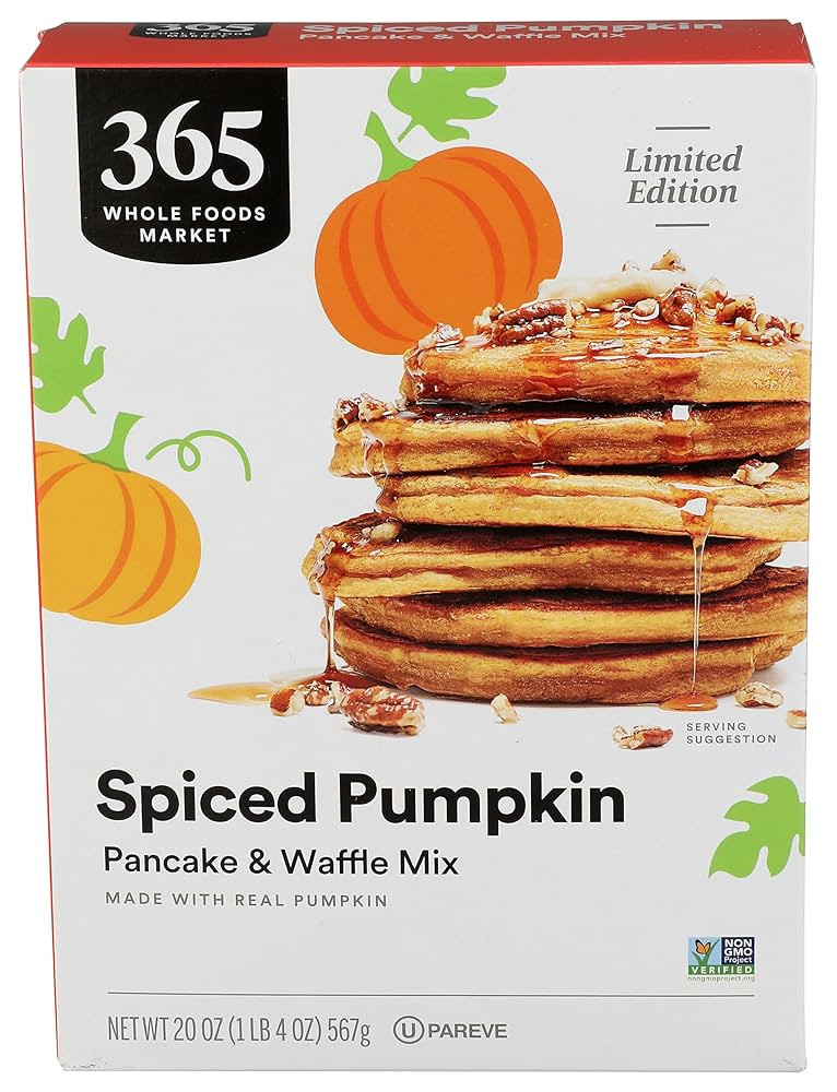 365 by Whole Foods Market, Pumpkin Spice Pancake & Waffle Mix, 20 Ounce | Amazon (US)
