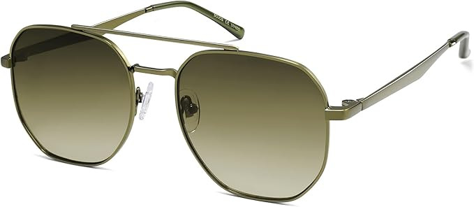 SOJOS Classic Square Aviator Sunglasses for Women Men Retro Hexagon UV400 Protection Shades SJ122... | Amazon (US)