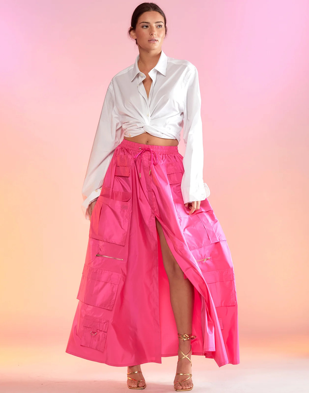 Taffeta Cargo Skirt | Cynthia Rowley