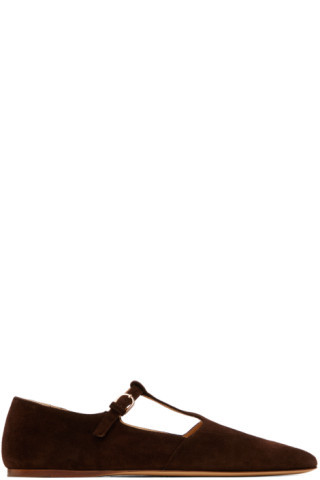 Gabriela Hearst - Brown Lola Ballerina Flats | SSENSE