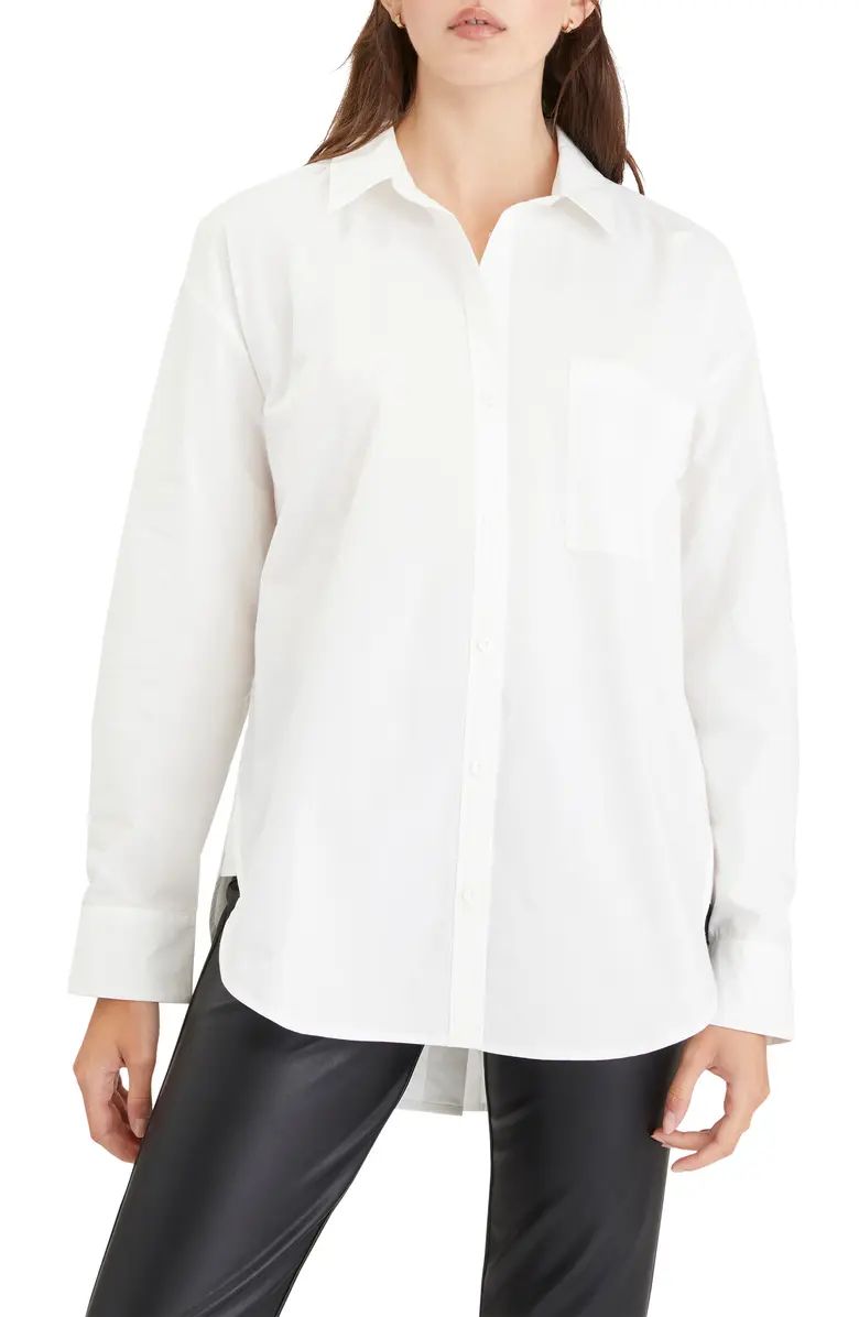 Back Button Cotton Tunic ShirtSANCTUARY | Nordstrom