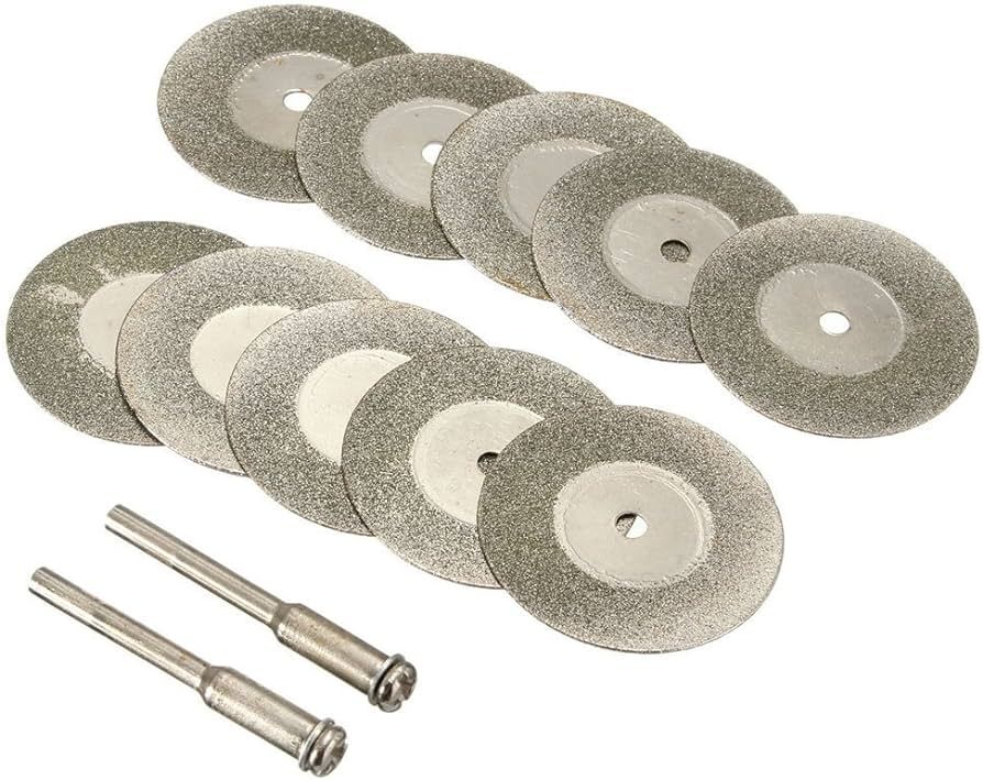 Diamond Cutting Wheel Cut Off Discs Coated Rotary Tools W/Mandrel 40mm for Dremel by YEEZUGO | Amazon (US)
