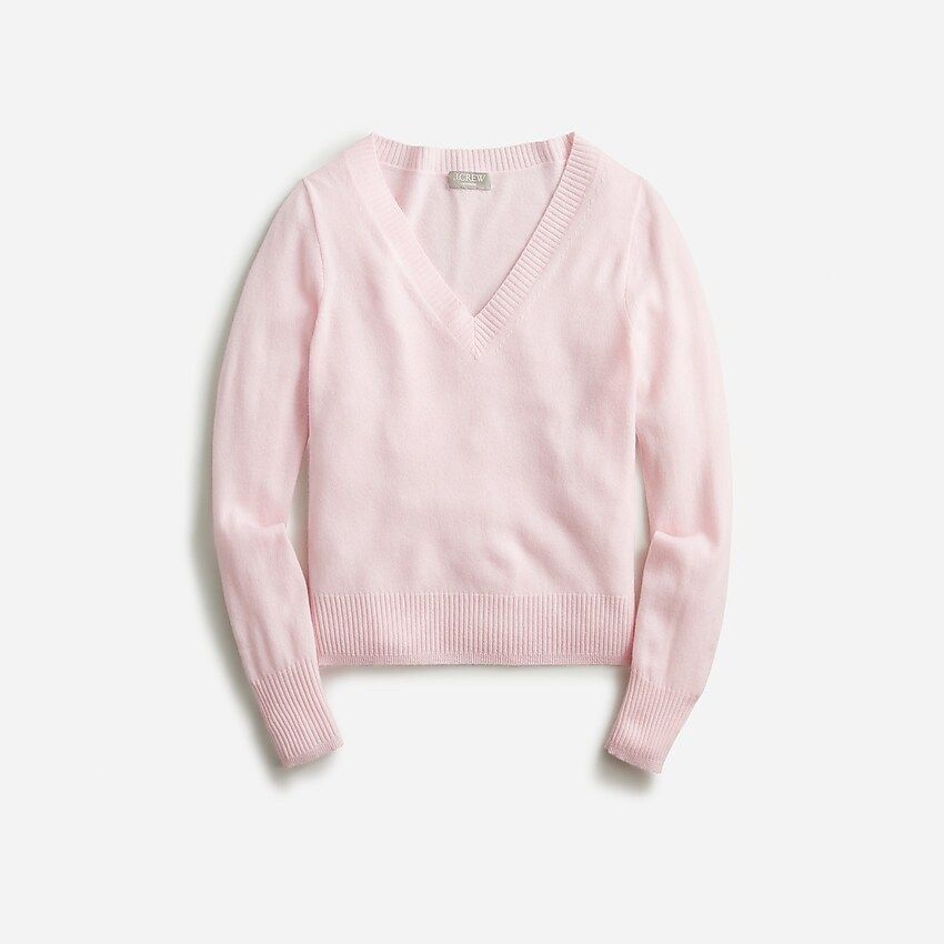 Cashmere cropped V-neck sweater | J.Crew US