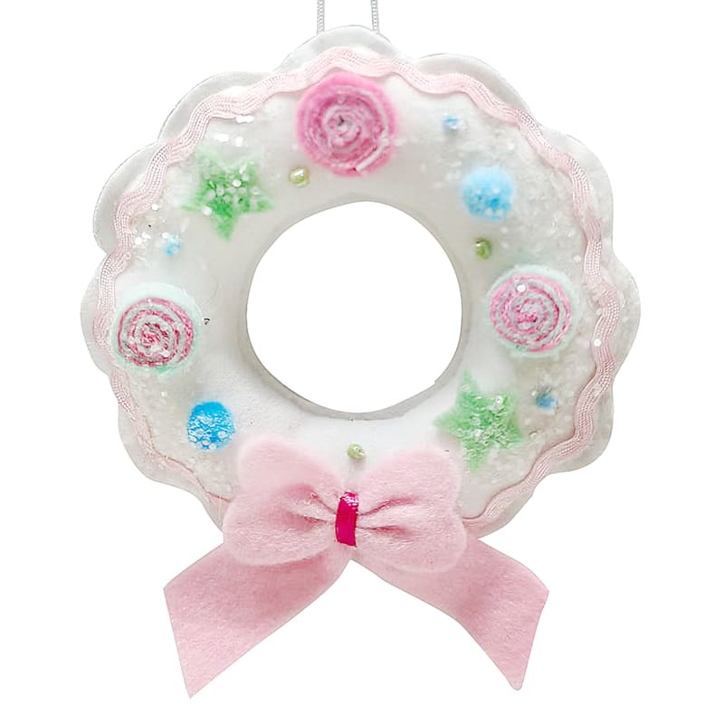 Mrs. Claus' Bakery Fabric Donut Ornament, 4" | At Home
