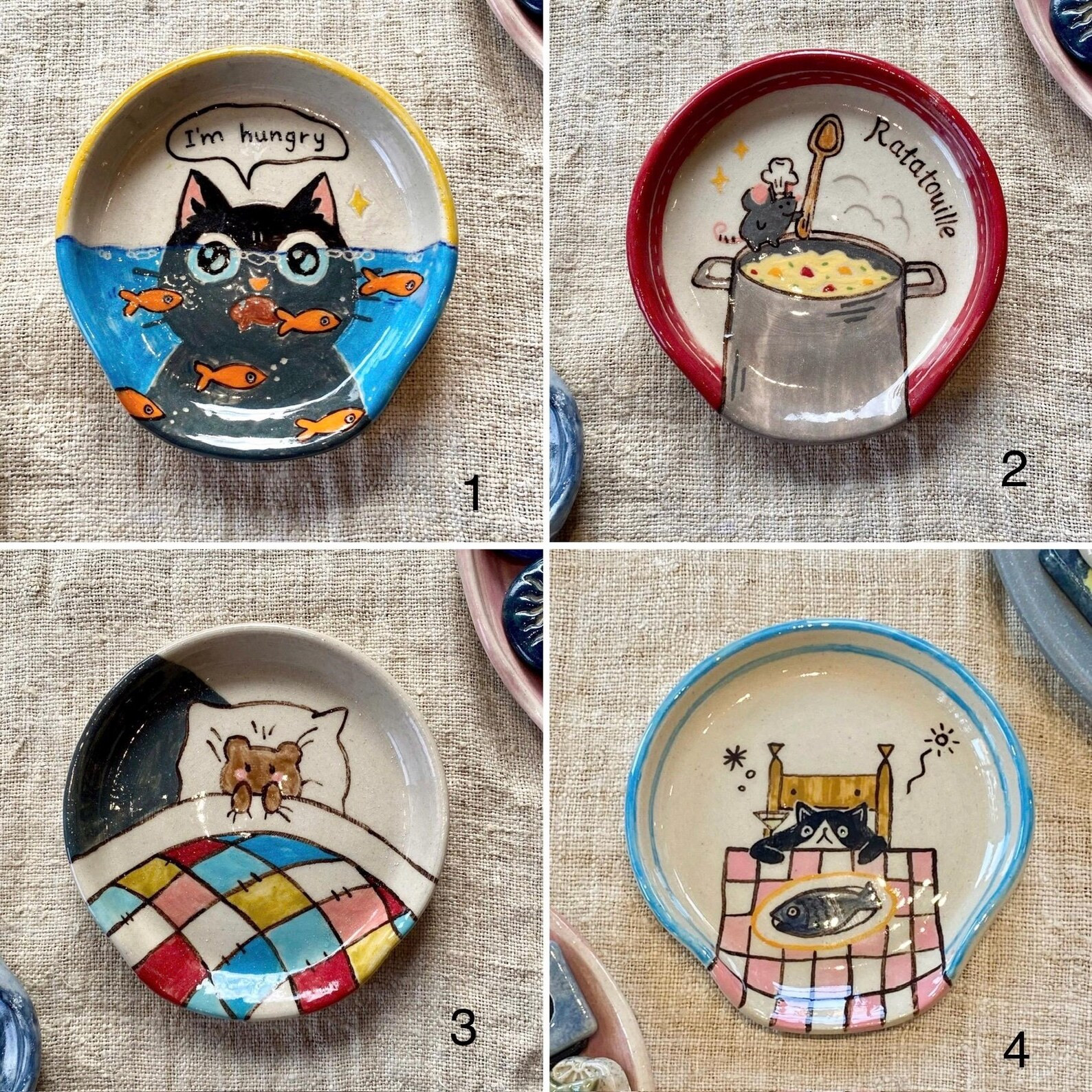 Handcrafted Spoon Rest – Unique Hand Painted Ceramic Dish - Etsy | Etsy (US)