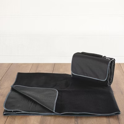 Outdoor Picnic Beach Blanket Tote Black with Black Exterior | Target