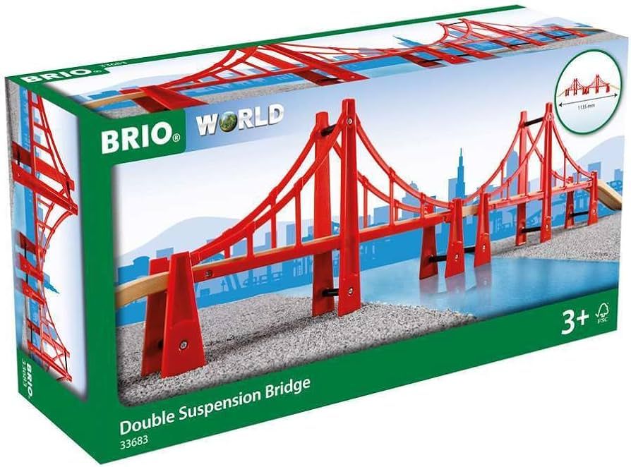 BRIO World - 33683 Double Suspension Bridge | Toy Train Set Accessory for Kids & Toddlers Age 3 a... | Amazon (US)