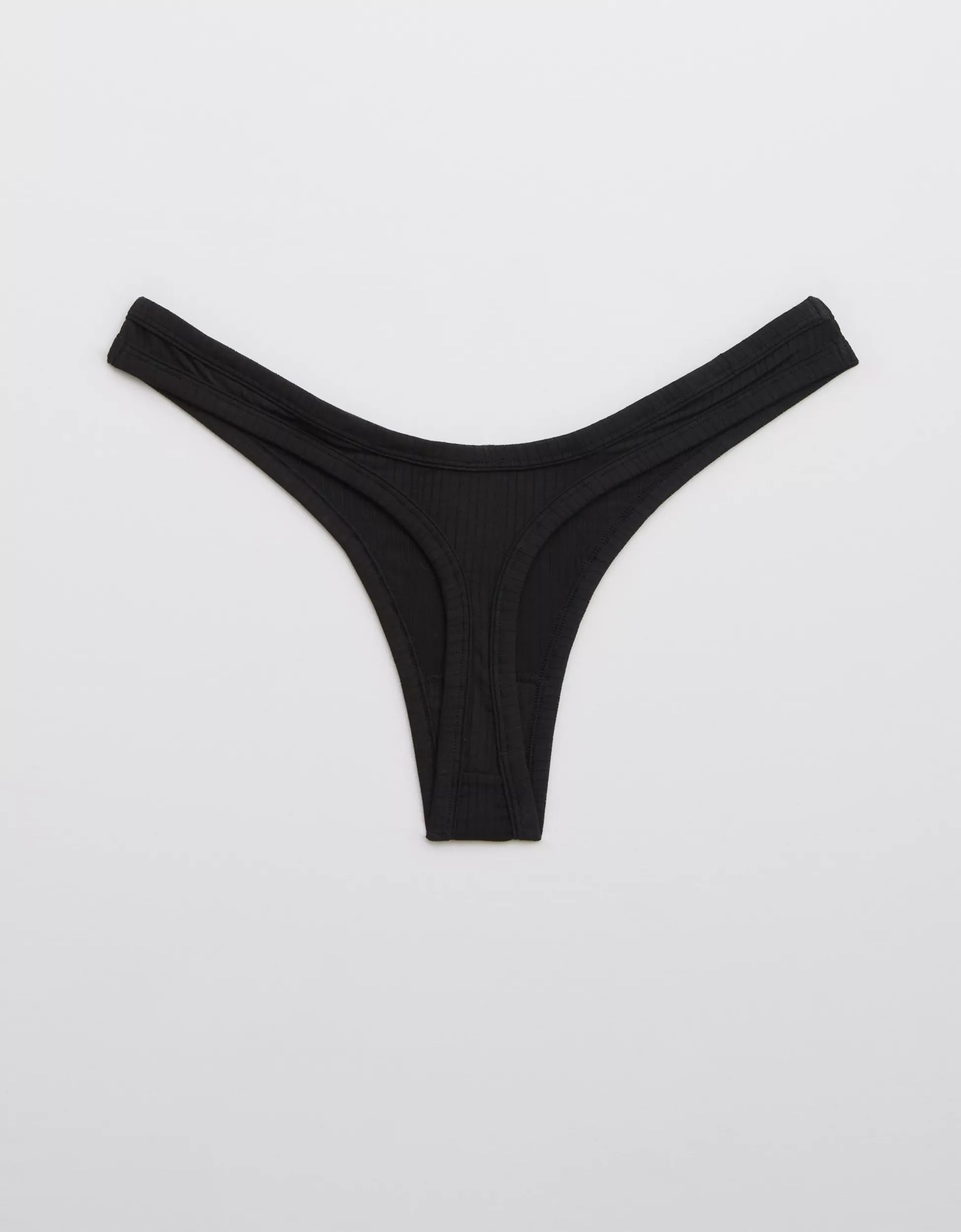 Aerie Modal Ribbed High Cut Thong Underwear | American Eagle Outfitters (US & CA)