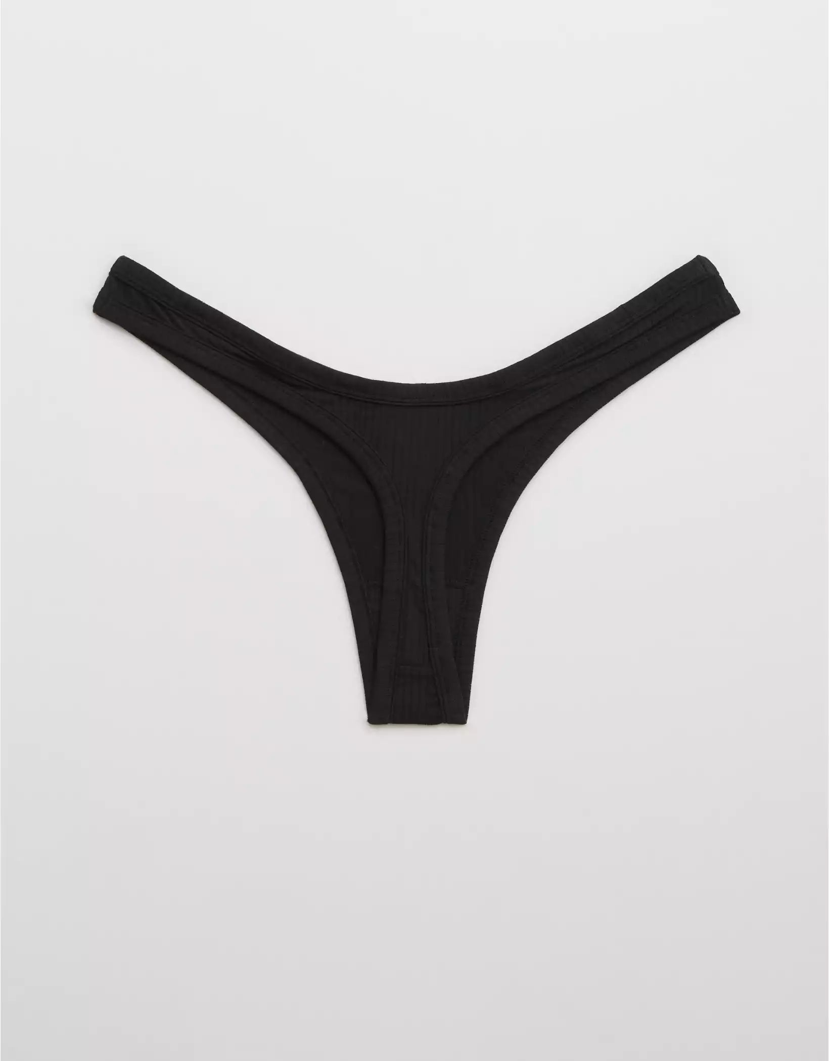 Aerie Modal Ribbed High Cut Thong Underwear | American Eagle Outfitters (US & CA)