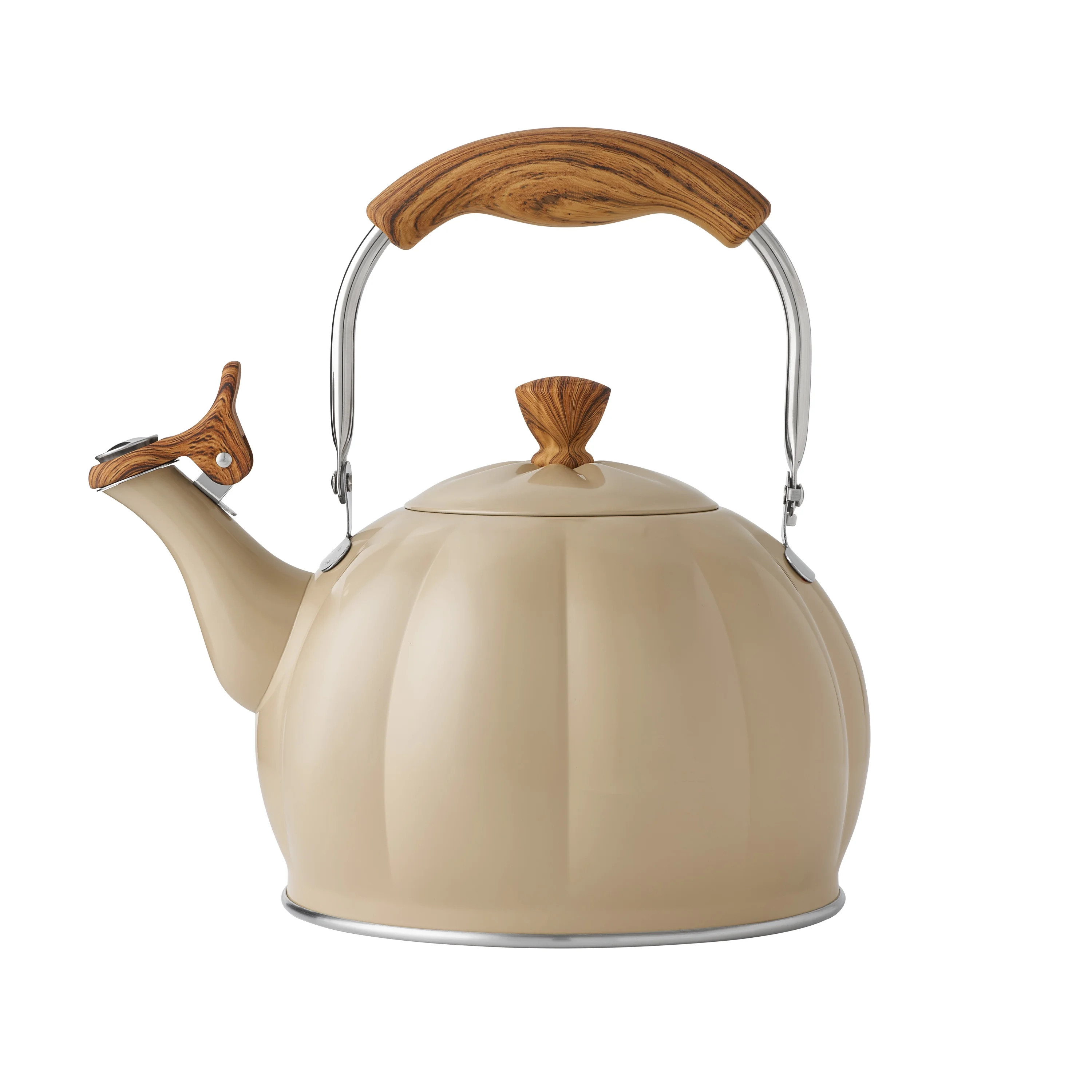 The Pioneer Woman Taupe Pumpkin Whistling Tea Kettle with Lid - Hand Wash Only | Walmart (US)