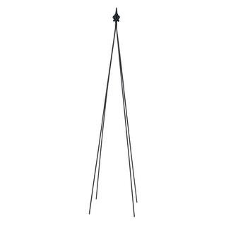Fleur-De-Lis Garden Trellis Tool, 78 in. Tall Black Powder Coat Finish | The Home Depot