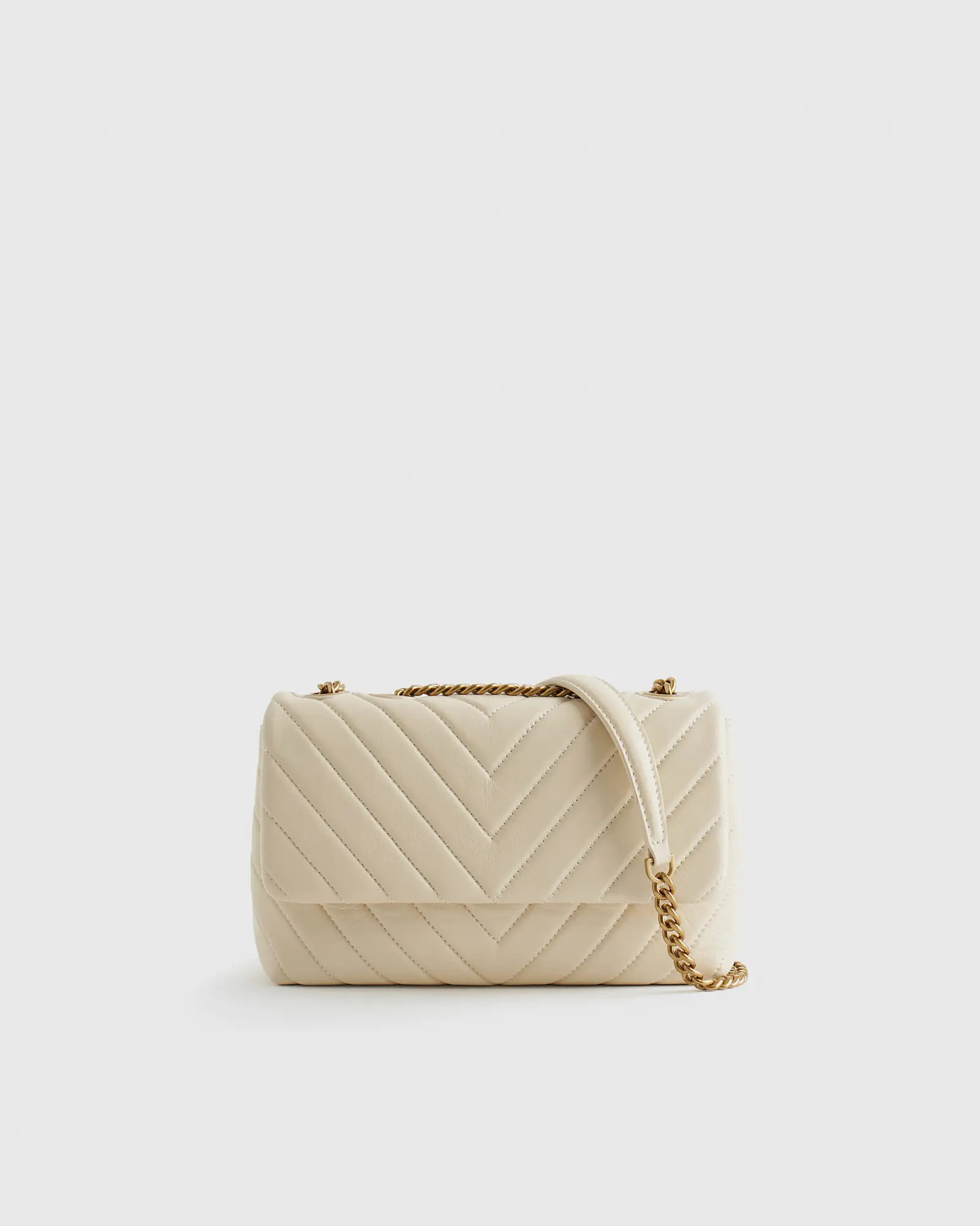 Italian Leather Quilted Convertible Crossbody | Quince