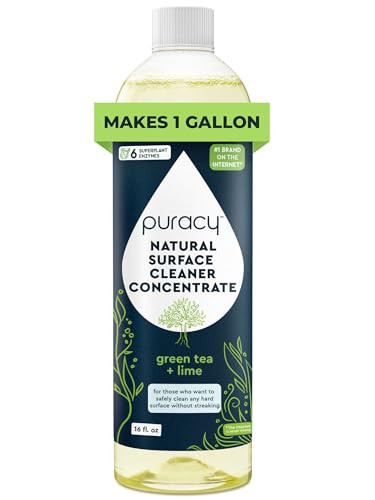 Puracy 99.9% Natural All Purpose Cleaner Concentrate - Makes 128oz Multi Purpose Cleaner - Green Tea & Lime - Surface Cleaner, Floor Cleaner, Kitchen, Cleaner, Bathroom Cleaner - Cleaning supplies | Amazon (US)