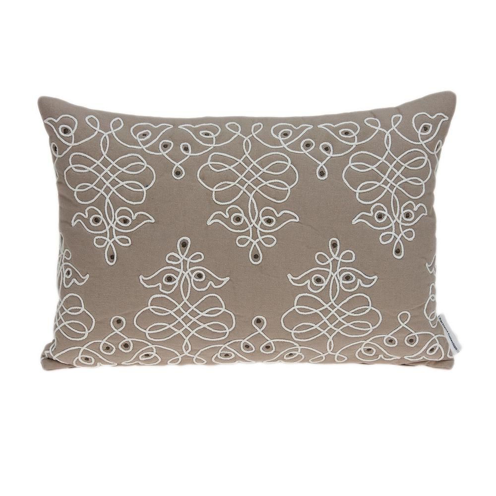 PARKLAND COLLECTION Omni Tan Throw Pillow Cover | The Home Depot