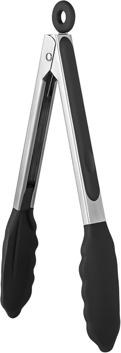 600℉ Heat Resistant Kitchen Tongs: U-Taste 9 inch Silicone Cooking Tong with Firm Sealed Non St... | Amazon (US)