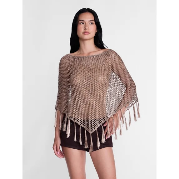 Madden NYC Women's Sequin Poncho, Sizes XS-XXL | Walmart (US)