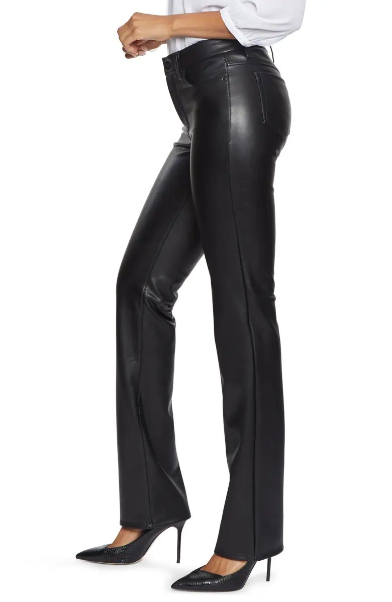 NYDJ Marilyn Faux Leather Straight Leg Pants | Nordstrom | Nordstrom