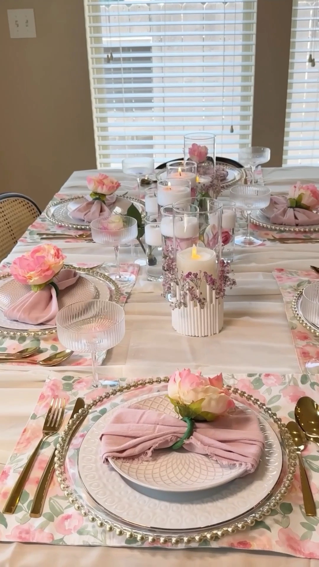 This table setting is perfect for a Valentine’s Day dinner or brunch. Use real or faux flowers!

#LTKValentine #LTKHome #LTKSeasonal