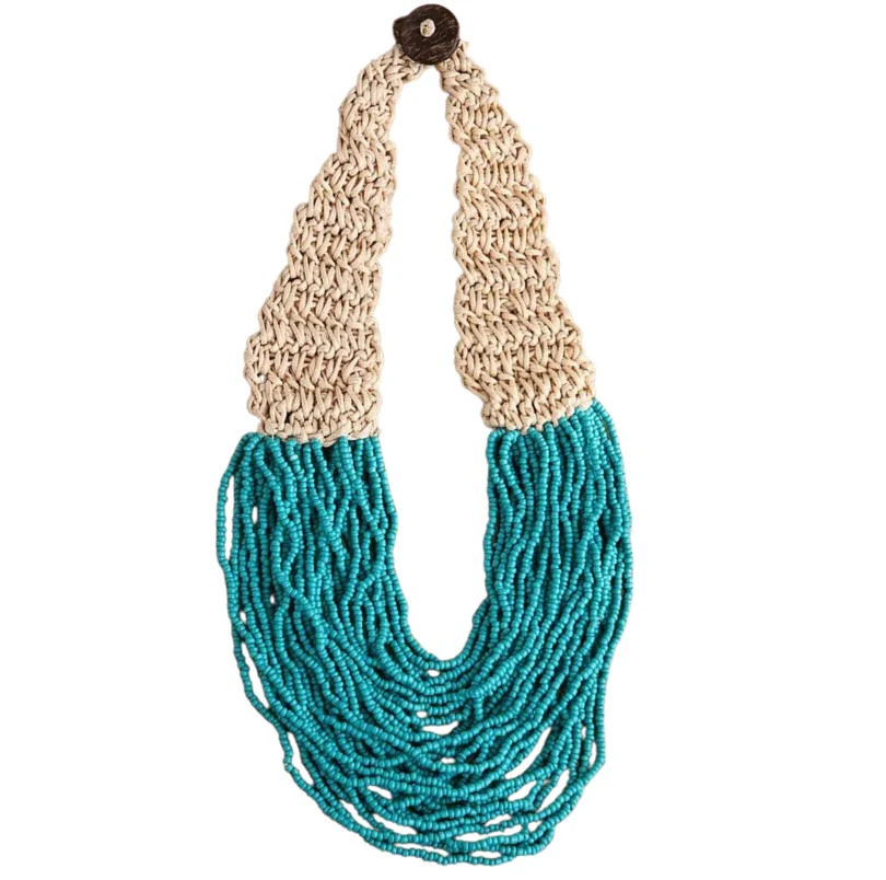 Bahama Blue Crochet Necklace | Erin McDermott Jewelry