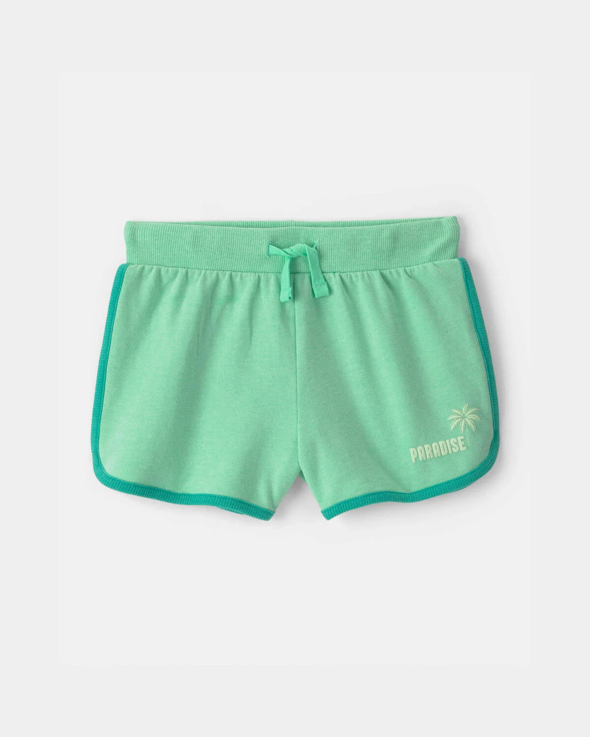 Girls 'Paradise' French Terry Shorts - Green | Carter's Inc