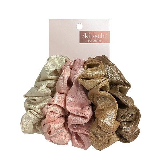 Kitsch Metallic Scrunchies for Hair, Hair Scrunchies for Women and Girls, Set of Fashion Scrunchi... | Amazon (US)