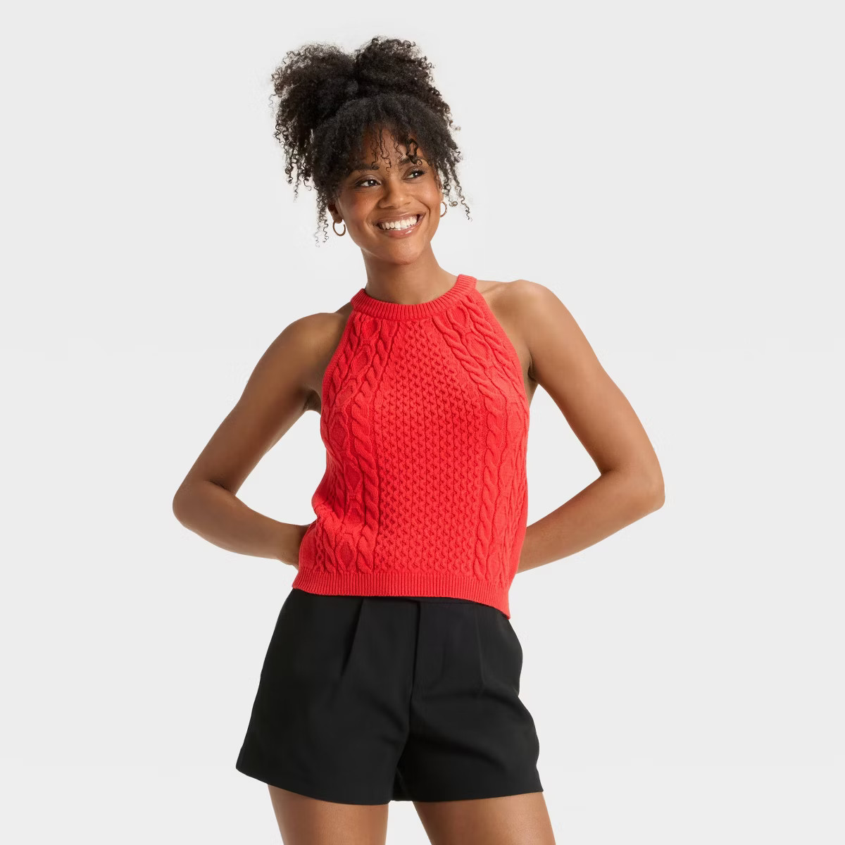Women's Cable Crewneck Pullover Sweater Vest - A New Day™ | Target