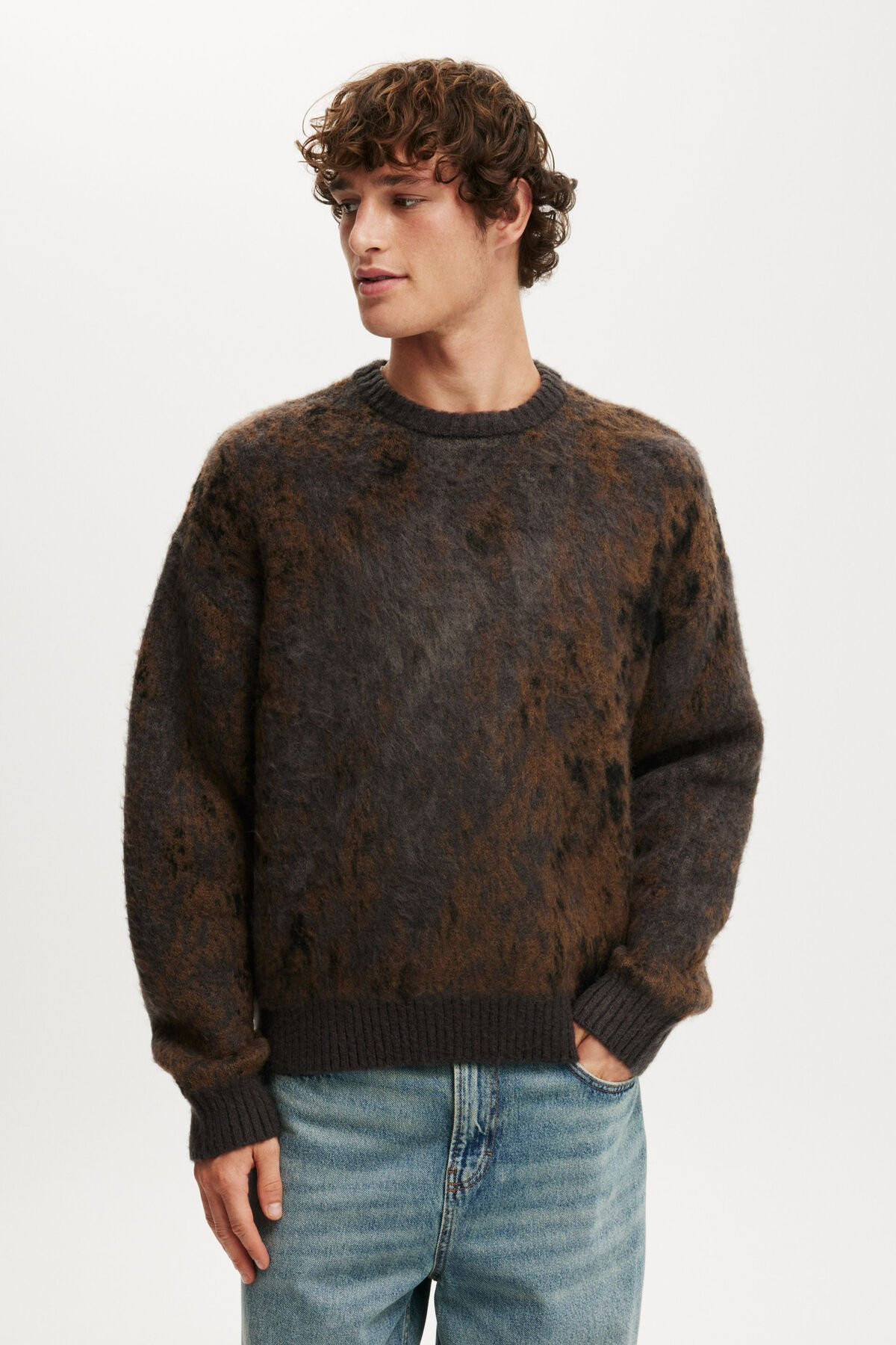 Box Fit Fuzzy Crew Knit | Cotton On (US)