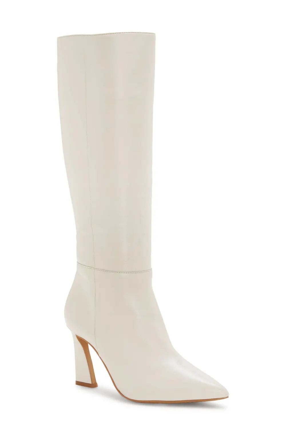Vince Camuto Tressara Pointed Toe Knee High Boot, Size 5 Regular Calf in Creamy White at Nordstrom | Nordstrom Canada