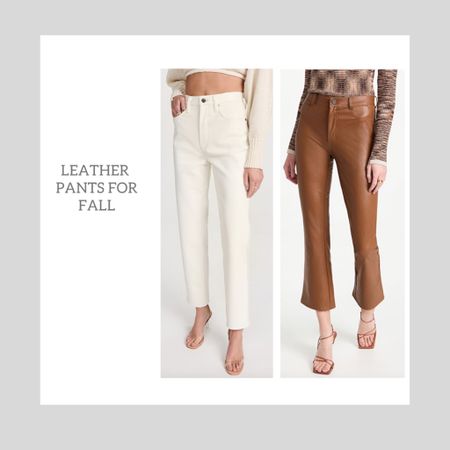 Leather pants for fall! 

White leather pants , tan pants , high waisted leather pants , pinch waist jeans , agolde , Shopbop pants , fall outfits , ankle flare jeans , fall pants 

#LTKtravel #LTKSeasonal #LTKstyletip