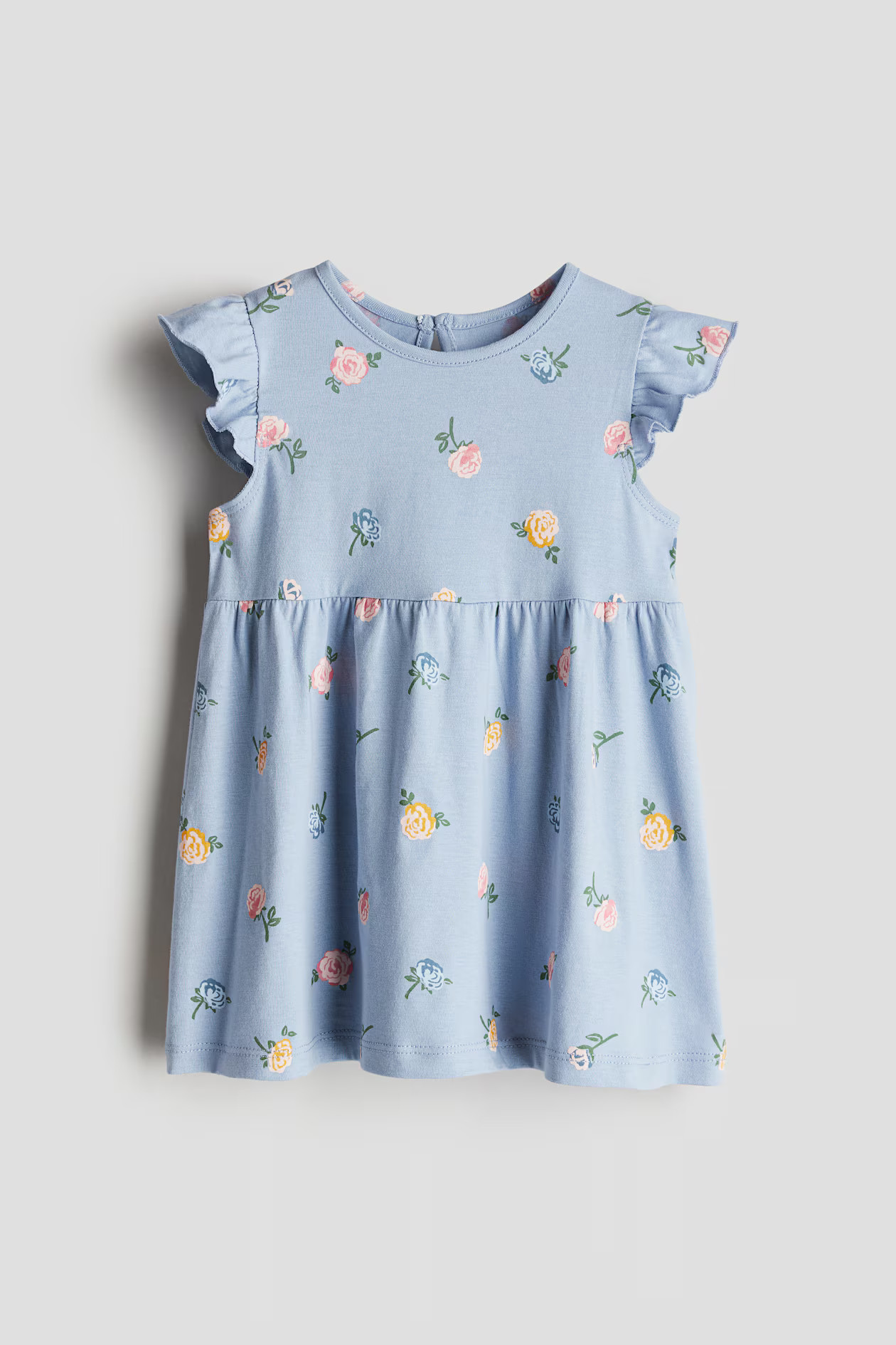 Bedrucktes Baumwollkleid - Blau/Geblümt - Kids | H&M AT | H&M (DE, AT, CH, NL, FI)