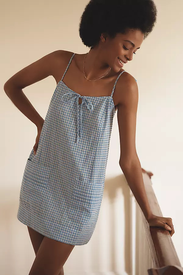 By Anthropologie Gingham Mini Nap Dress | Anthropologie (US)