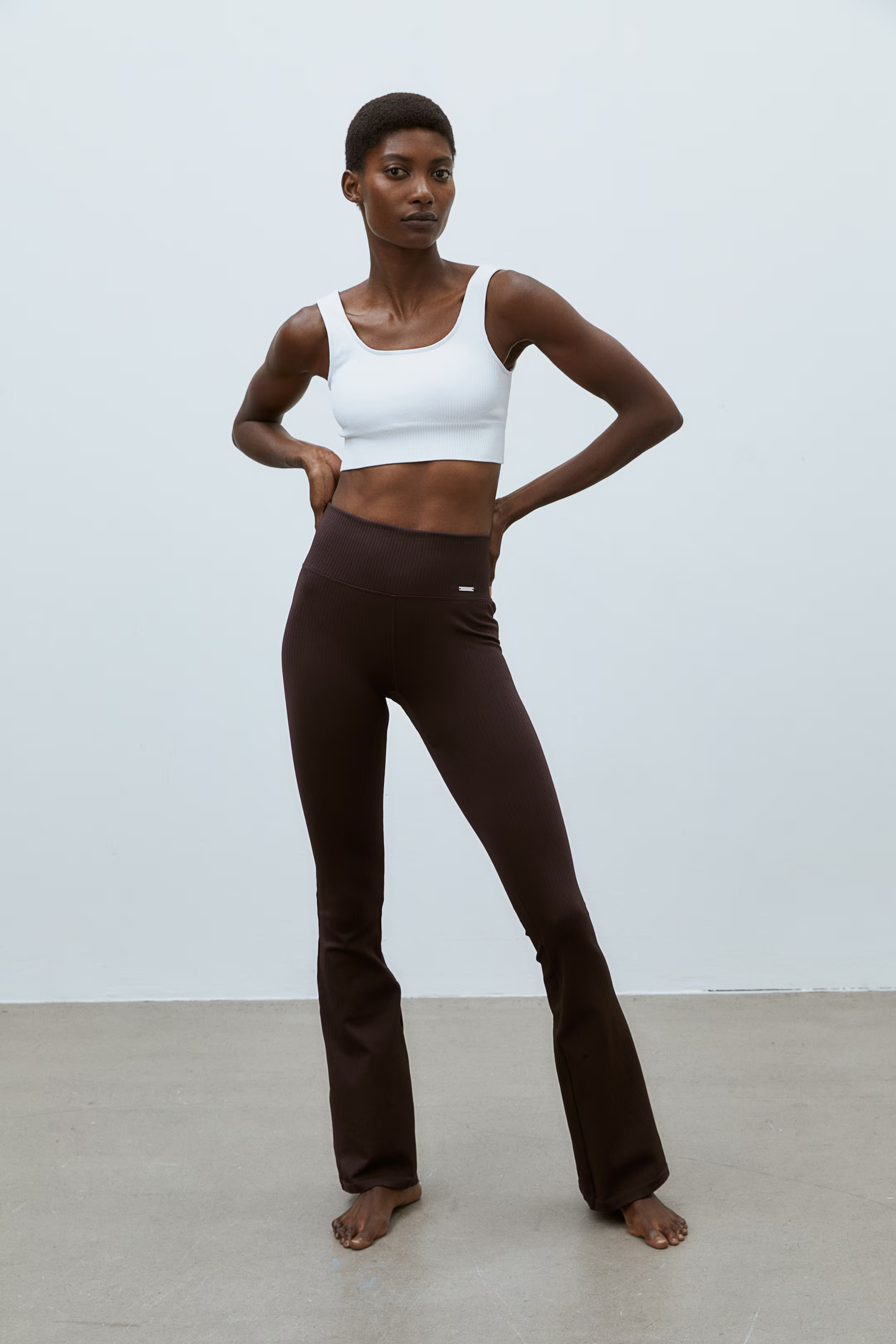 Ribbed Seamless Flare Tights | H&M (DE, AT, CH, NL, FI)