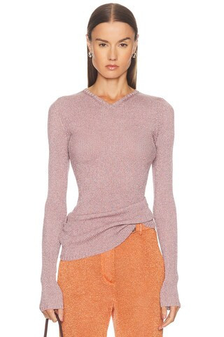 Miu Miu Long Sleeve Top in Mauve | FWRD 