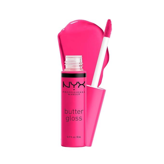 NYX PROFESSIONAL MAKEUP Butter Gloss - Summer Fruit (Hot Pink), Non-Sticky Lip Gloss | Amazon (US)