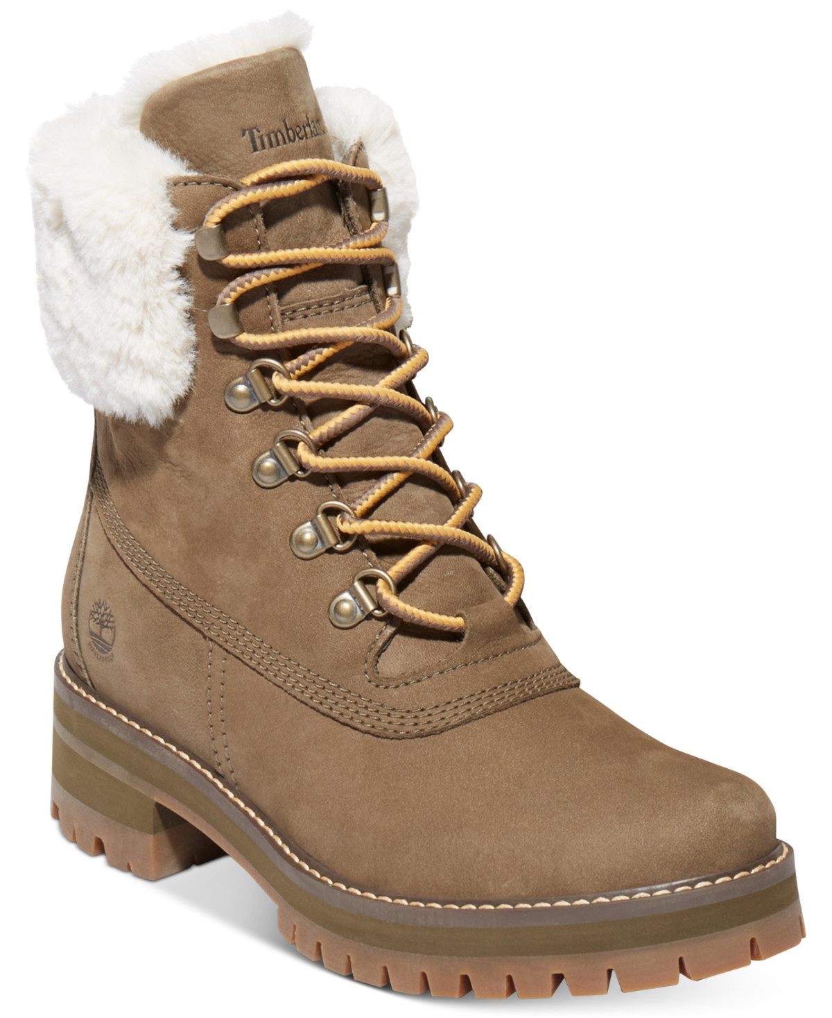 Timberland Women's Courmayeur Valley 6" Faux Fur Waterproof Lug Sole Boots Women's Shoes | Macys (US)