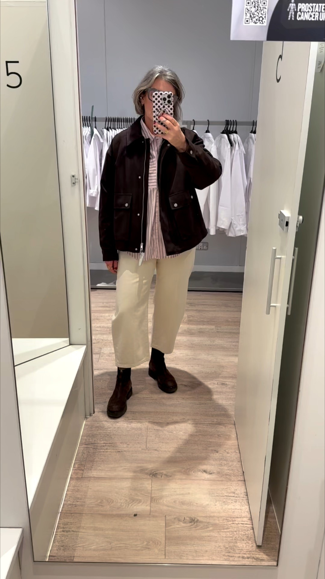 M&S Try on 
Jacket Size 14 
Shirt size 14
Jeans size 14 short (I’d buy a regular length but they didn’t have in store) 
Trench size 12
Utility trousers size 12 short
I’m 5ft 5 for reference 

#LTKover50style #LTKmidsize #LTKwinter