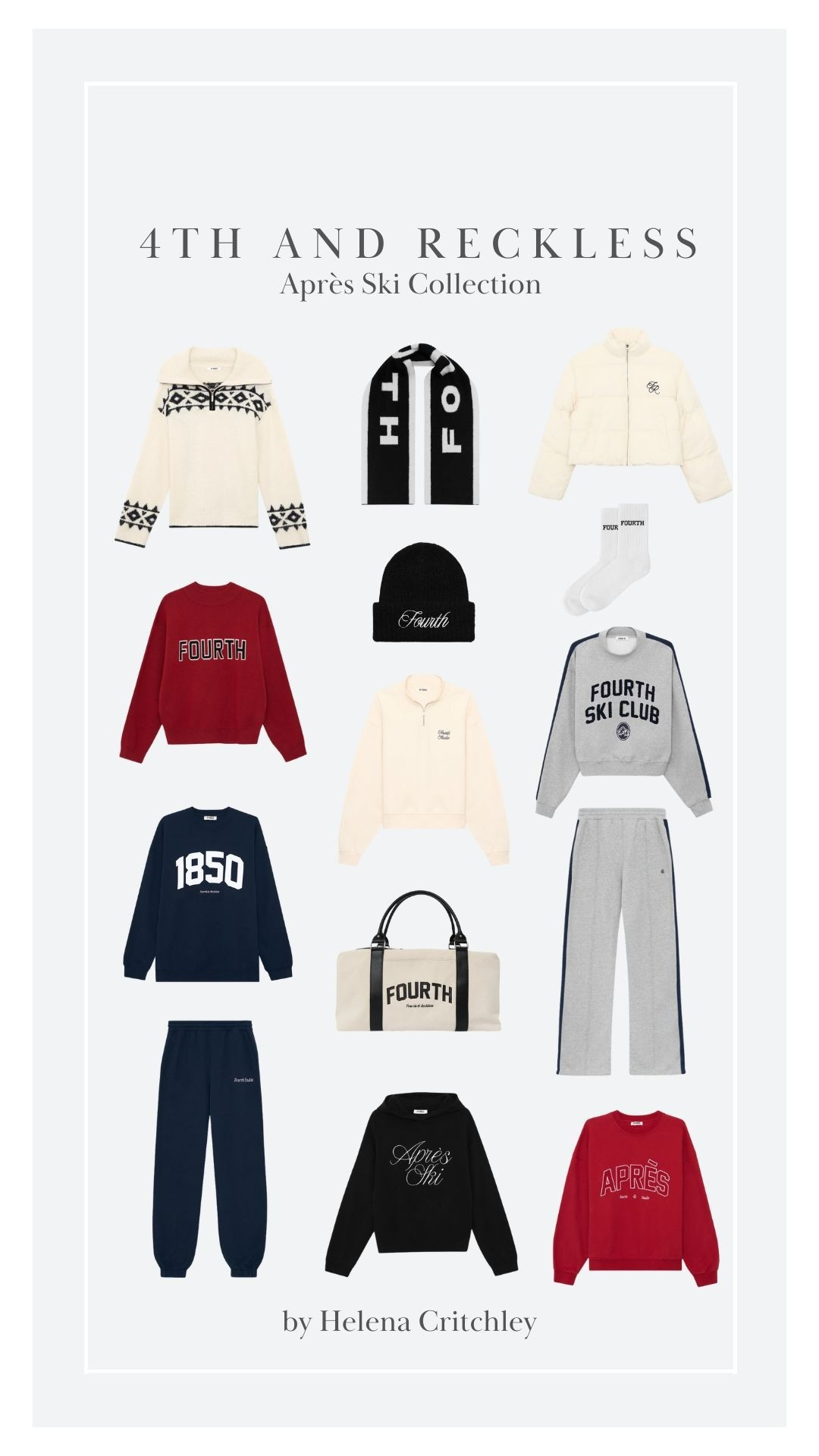 4th and Reckless Apres Collection! 

Winter Outfit Inspiration, Ski Collection, Skiwear, Joggers, Sweater, Scarf , Beanie, Apres, Ski Season

 

 #LTKCyberWeek #LTKuk #LTKwinter