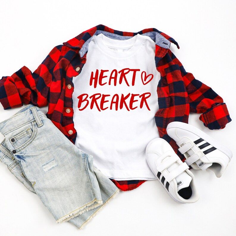 Heart Breaker Shirt, Boys Valentines Sweatshirt, Baby Boy Valenetines Day Outfit, Toddler Boy Val... | Etsy (US)