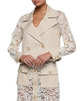 Novelle Lace Sleeve Trench Coat | Bloomingdale's (US)