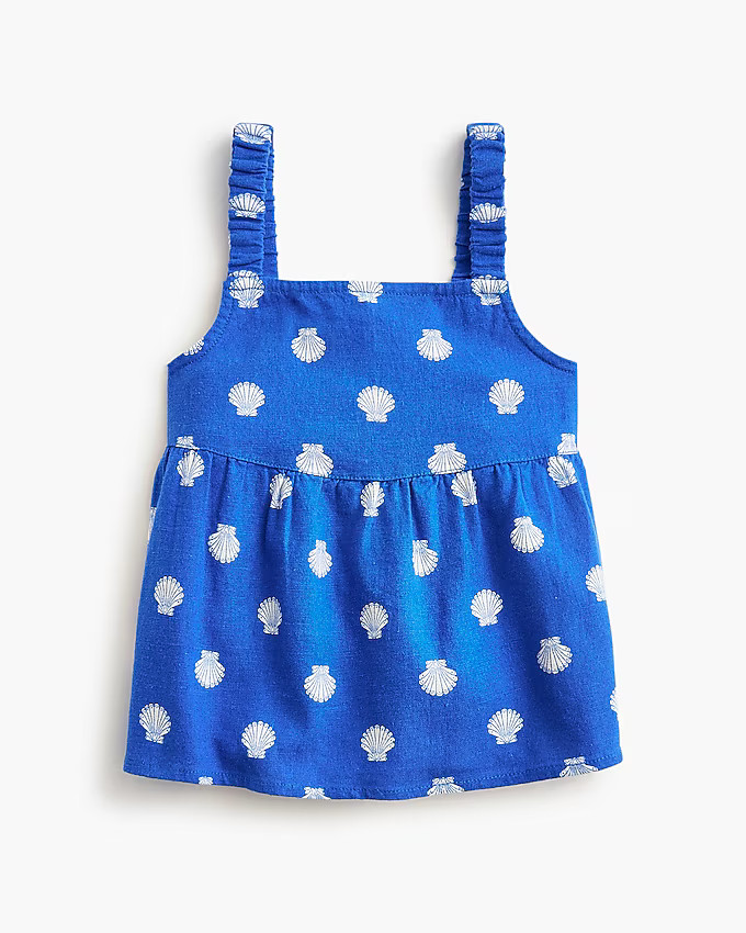 Girls' seashell linen-blend tank top | J.Crew Factory