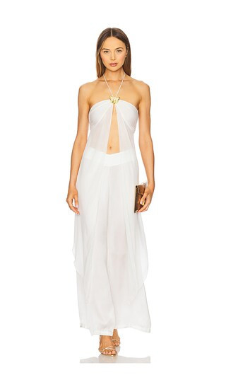 Cin Cin Coral Orchid Drape Top in White. - size XL | Revolve Clothing (Global)
