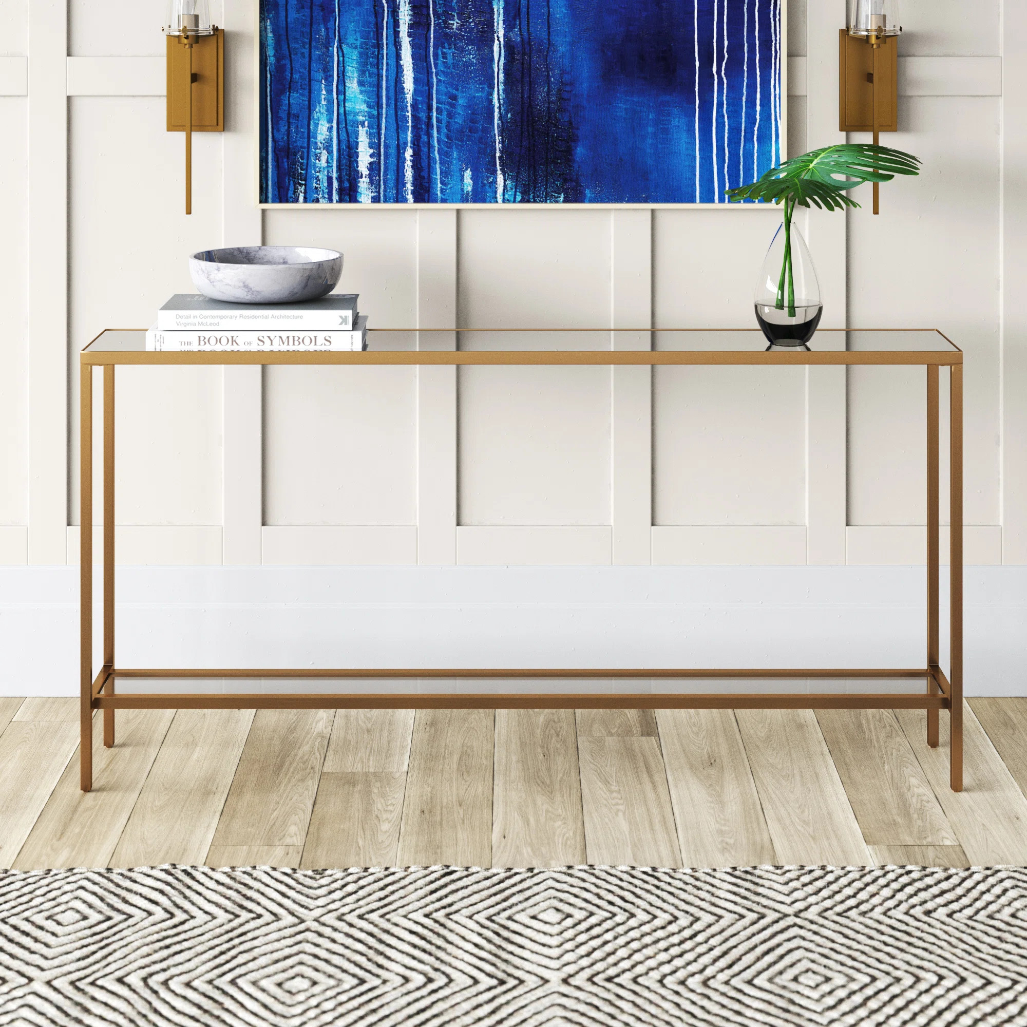 Imes 60" Mirrored Glass Top Console Table | Wayfair North America