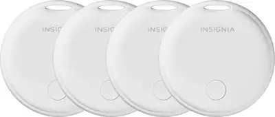 Insignia™ - Locator Tag for iOS, iPadOS, and macOS with Apple Find My App (4-Pack) - White | Best Buy U.S.