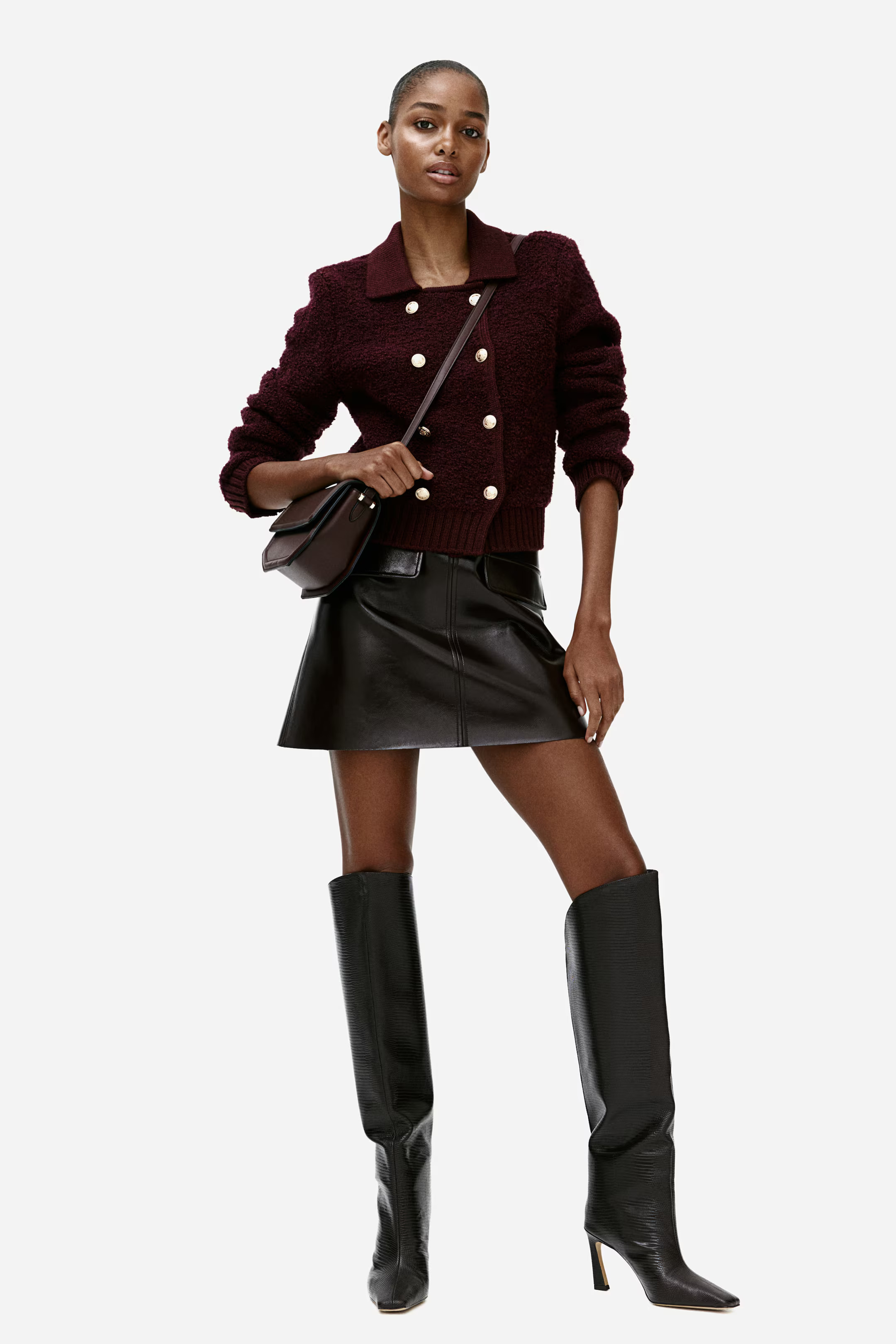 Doppelreihiger Bouclé-Cardigan | H&M (DE, AT, CH, NL, FI)