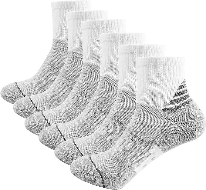 Women's Athletic Ankle Socks Quarter Cushioned Running Socks Hiking Performance Sport Cotton Sock... | Amazon (US)
