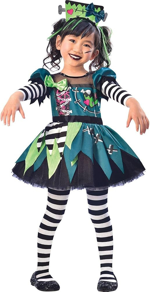 Amscan Monster Miss Halloween Costume Kit - Toddler 3-4, Multicolor - 1 Set | Amazon (US)
